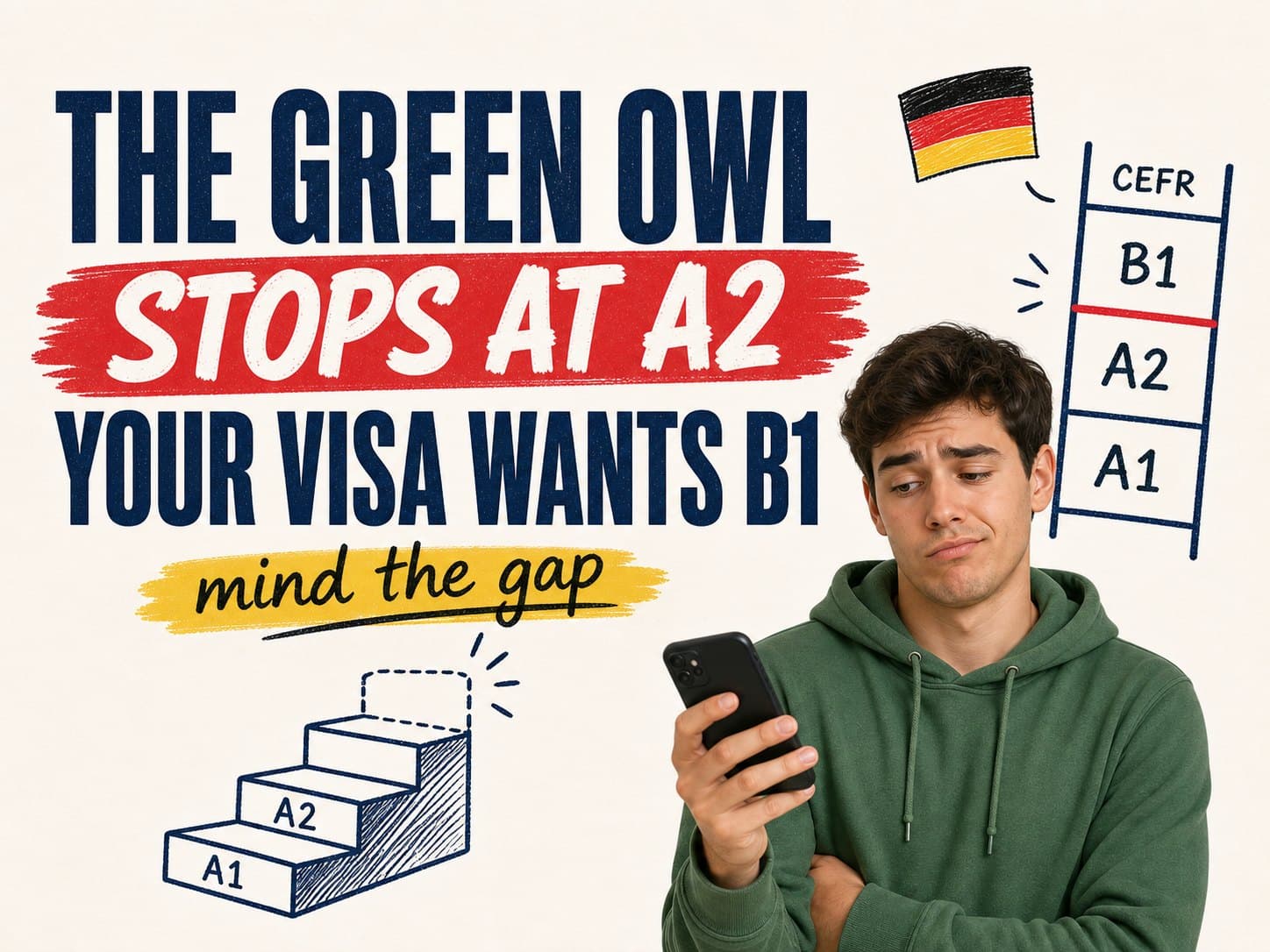 Duolingo Gets You to A2 German. Your Visa Application Needs B1
