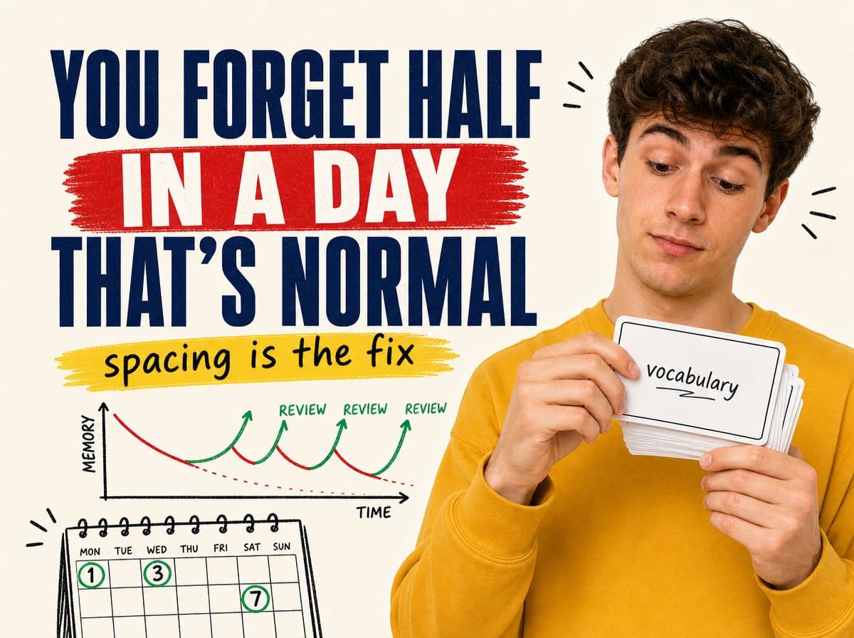 You Are Not Bad at German Vocabulary. You Are Reviewing It on the Wrong Schedule