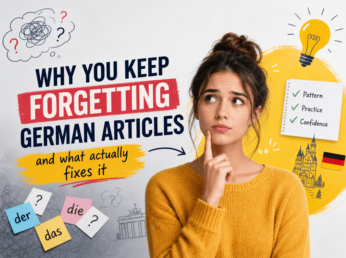 Why You Keep Forgetting German Articles (And What Actually Fixes It)